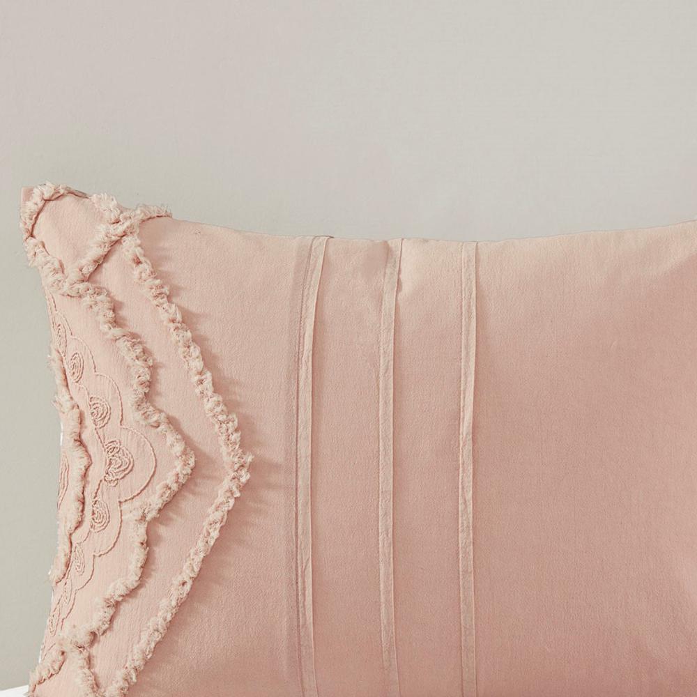 100% Cotton Comforter Set in Blush. Picture 4