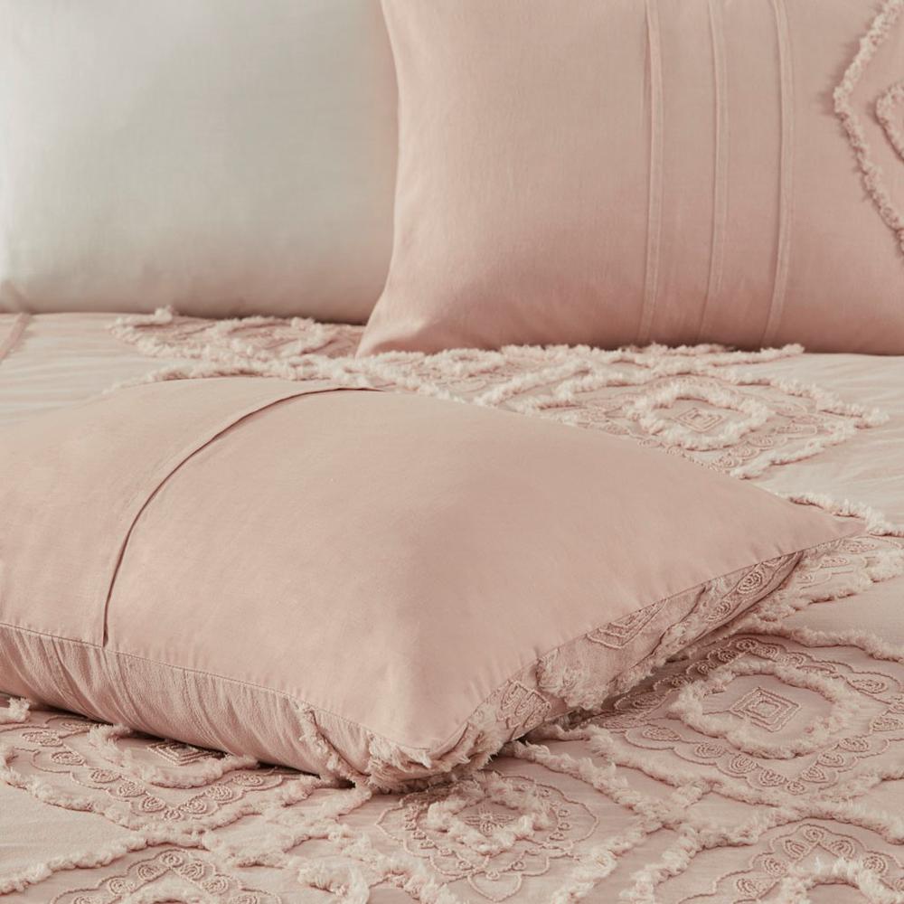 100% Cotton Comforter Set in Blush. Picture 5