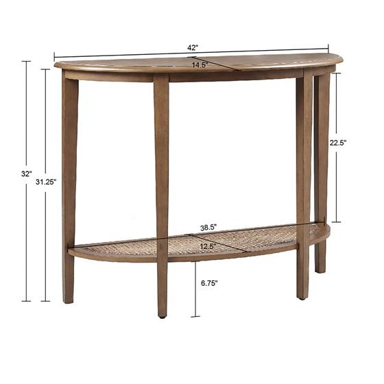 Rhodes Console Table Brown 42W x 14.5D x 32H". Picture 7