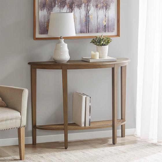Rhodes Console Table Brown 42W x 14.5D x 32H". Picture 8