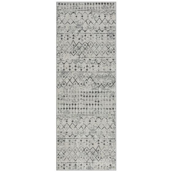 75% Polypropylene 25% Polyester Moroccan Global Print Woven Area Rug - 3x8'. Picture 2
