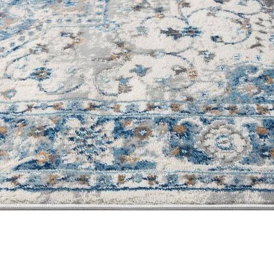 75% Polypropylene 25% Polyester Medallion Woven Area Rug - 8x10' Blue. Picture 7
