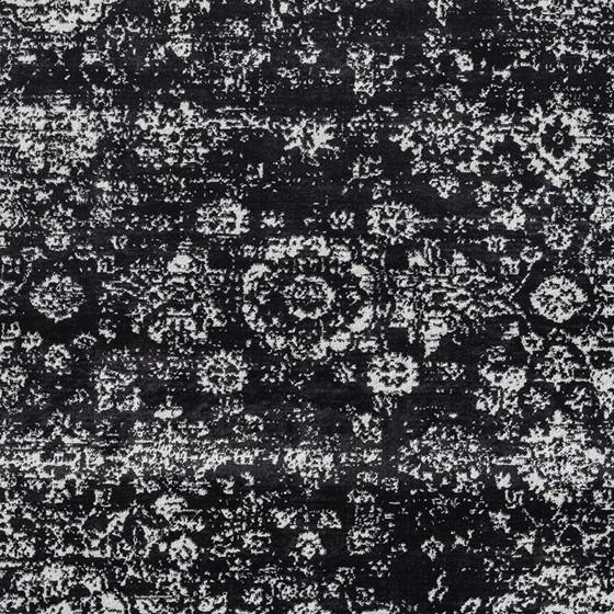 Distressed Vintage Persian Woven Area Rug - Black/Cream, 6x9', Belen Kox. Picture 2