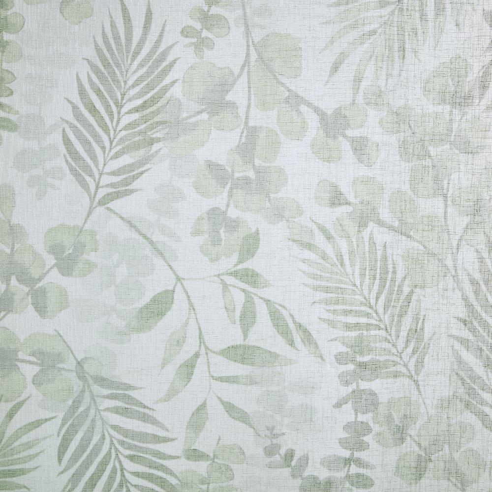 Botanical Printed Texture Sheer Window Pair. Picture 11