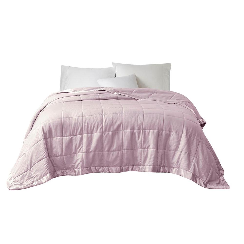 100% Polyester Premium Oversized Down Alternative Blanket in Lilac. Picture 1