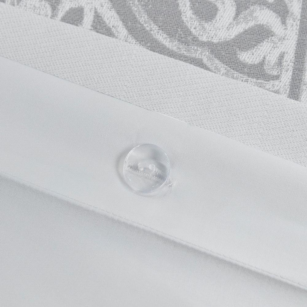 100% Polyester Jacquard 9pcs Comforter Set, Grey. Picture 5