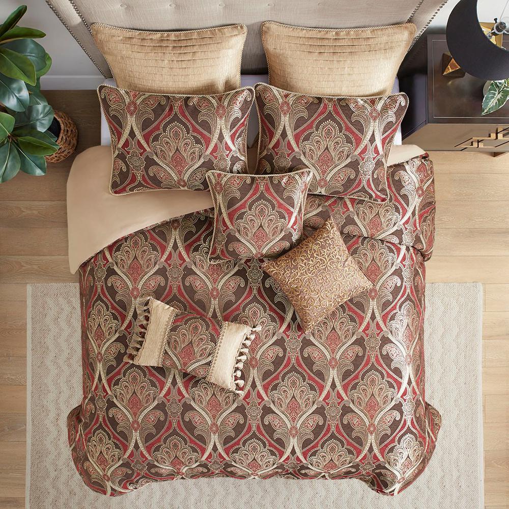 100% Polyester 9pcs Jacquard Comforter Set - King. Picture 5