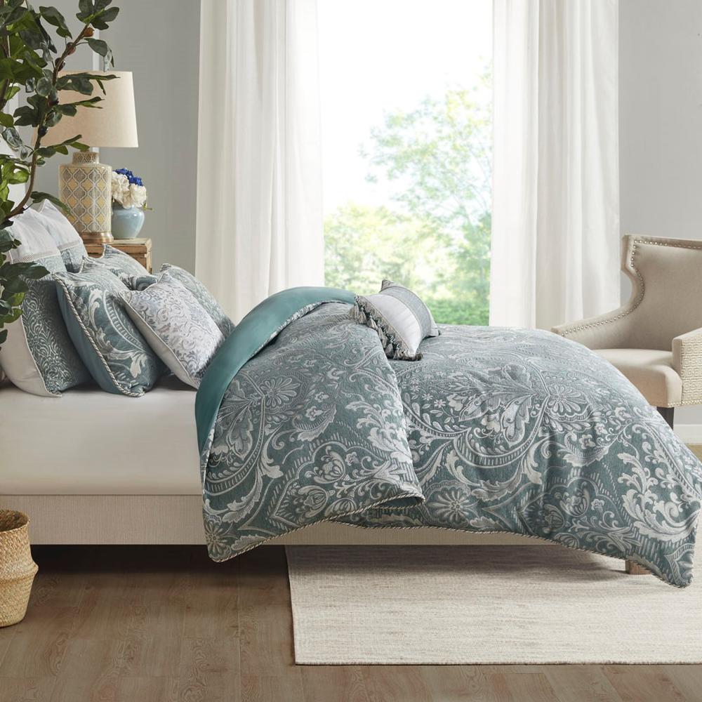 100% Polyester 9 pcs Jacquard Comforter Set - King. Picture 9