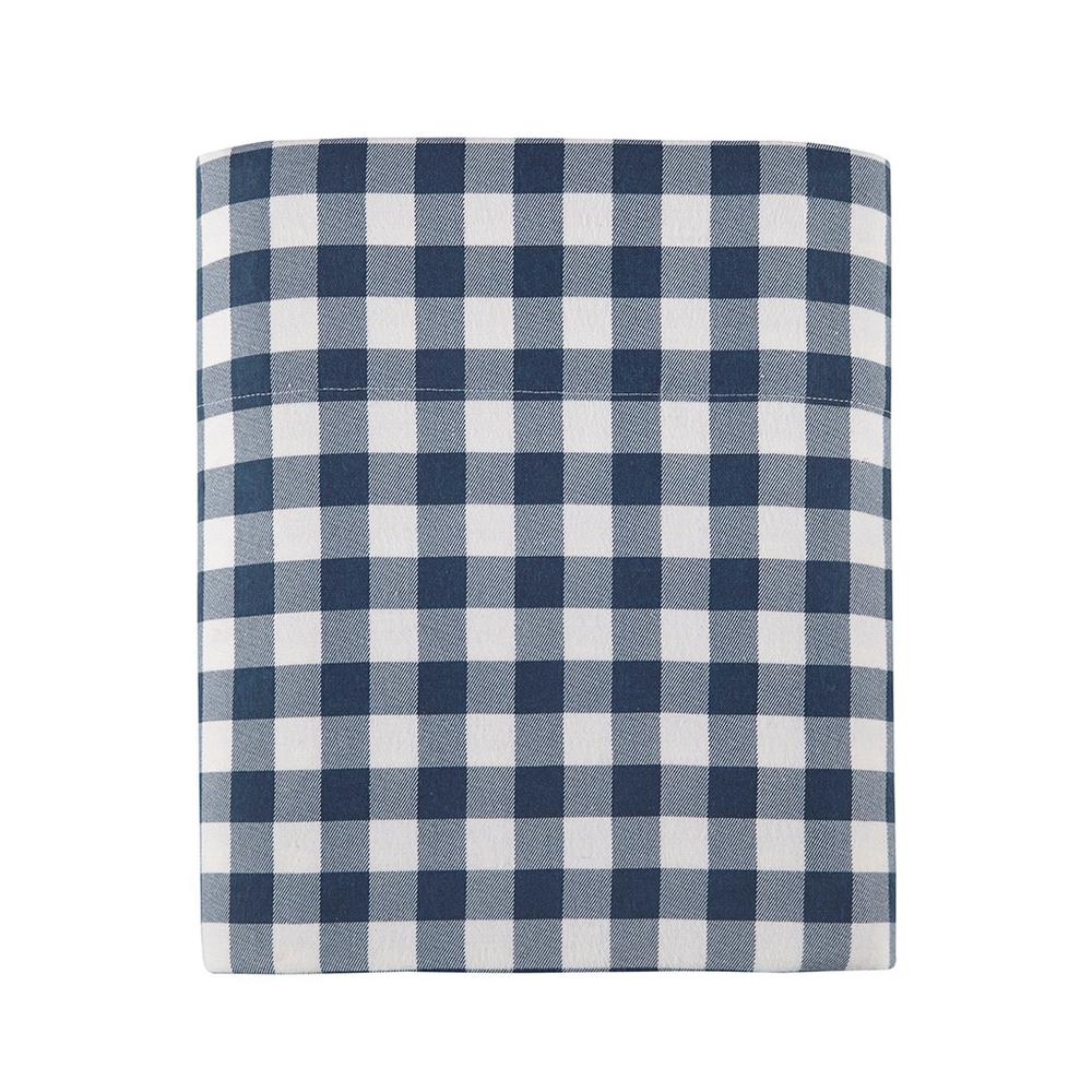 100% Cotton Flannel Printed Sheet Set, Blue Buffalo Check (WR20-3309). Picture 1