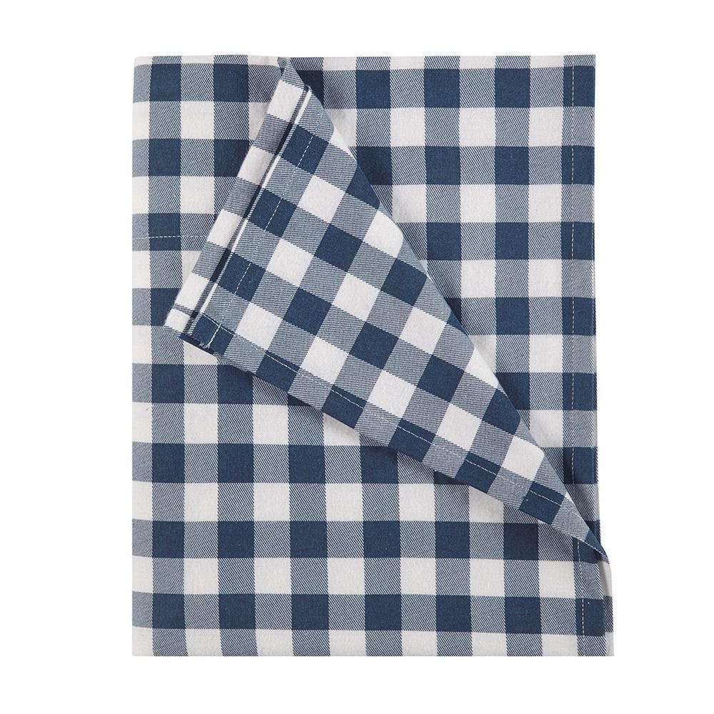 100% Cotton Flannel Printed Sheet Set, Blue Buffalo Check (WR20-3309). Picture 2