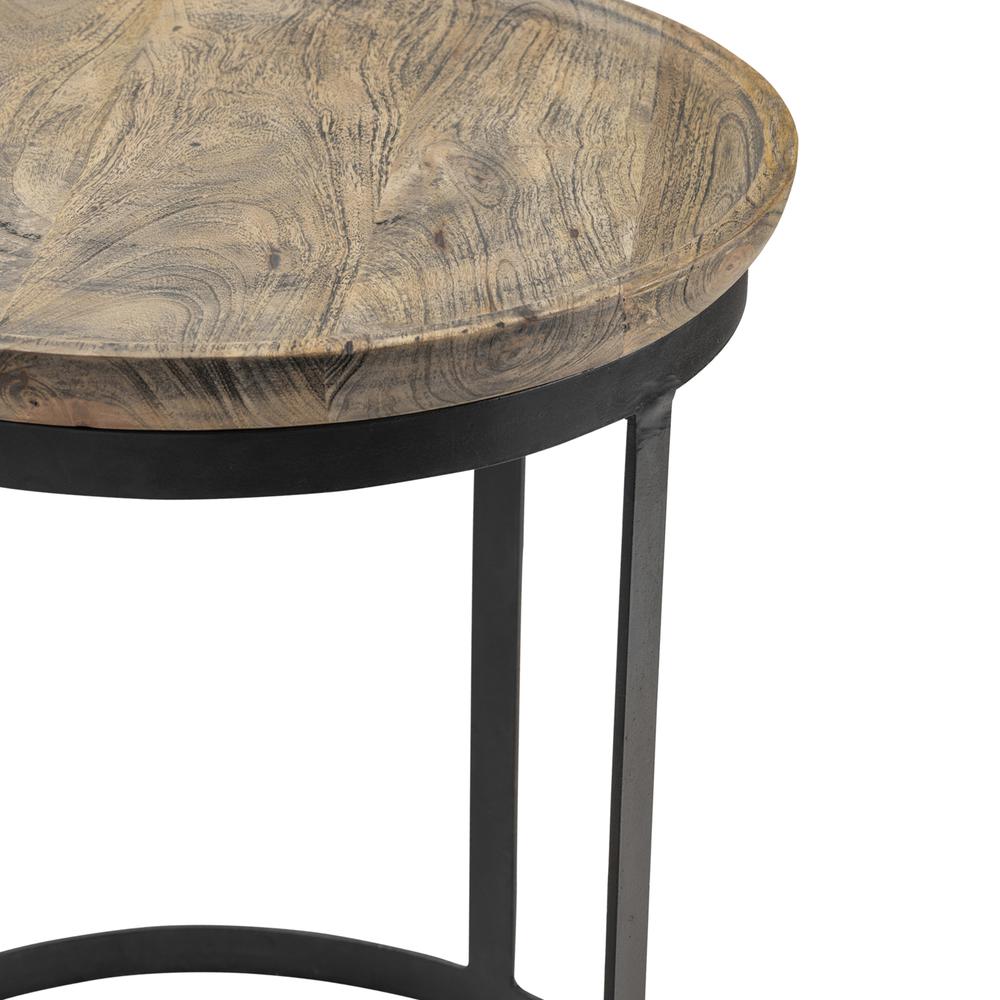 Crestview Collection Bengal Manor Mango Wood and Metal Round End Table Furniture. Picture 5