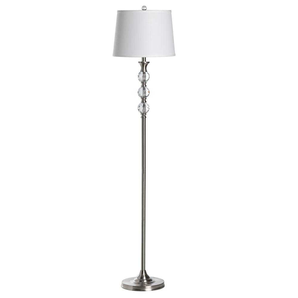 Crestview Collection Harper 62 Inch Metal Floor Lamp with Crystal Details. Picture 3