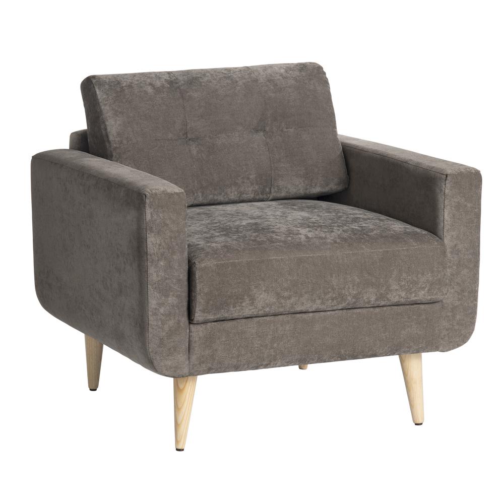 Evolution by Crestview Klaus Hudson Gris Fabric Armchair in Gray. Picture 2