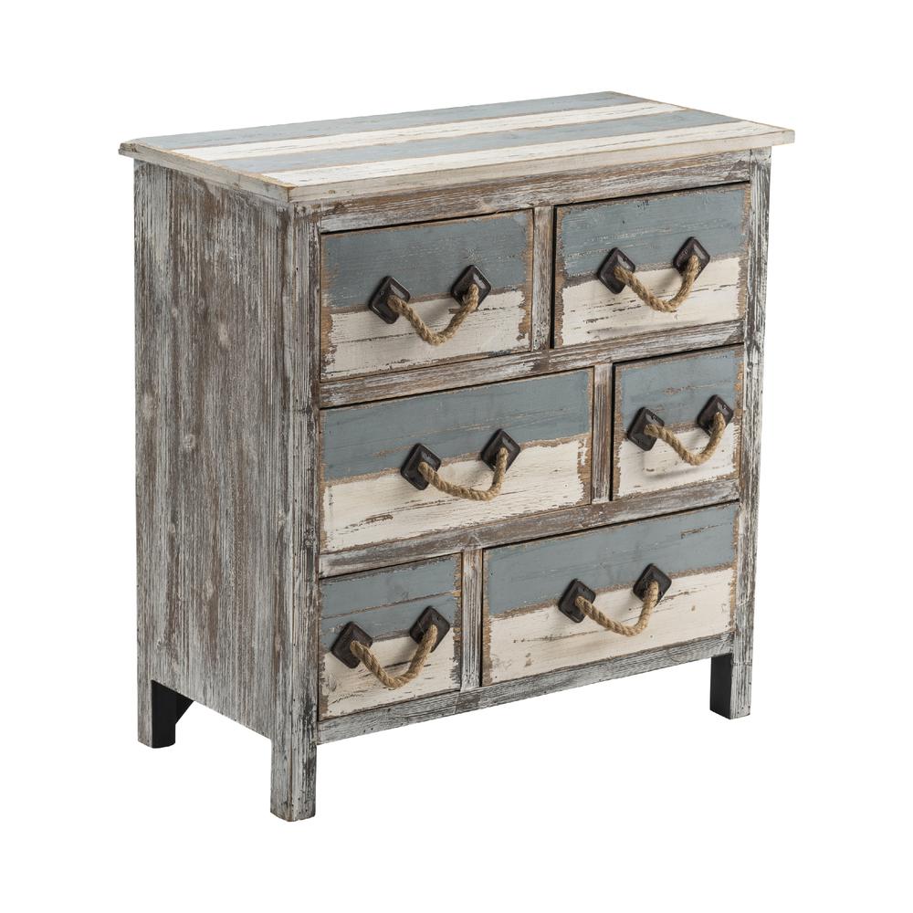 Nantucket 6 Drawer Weathered Wood Chest. The main picture.