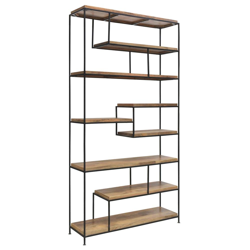 Crestview Collection Bengal Manor Iron and Wood Offset Large Etagere Accessories. Picture 2