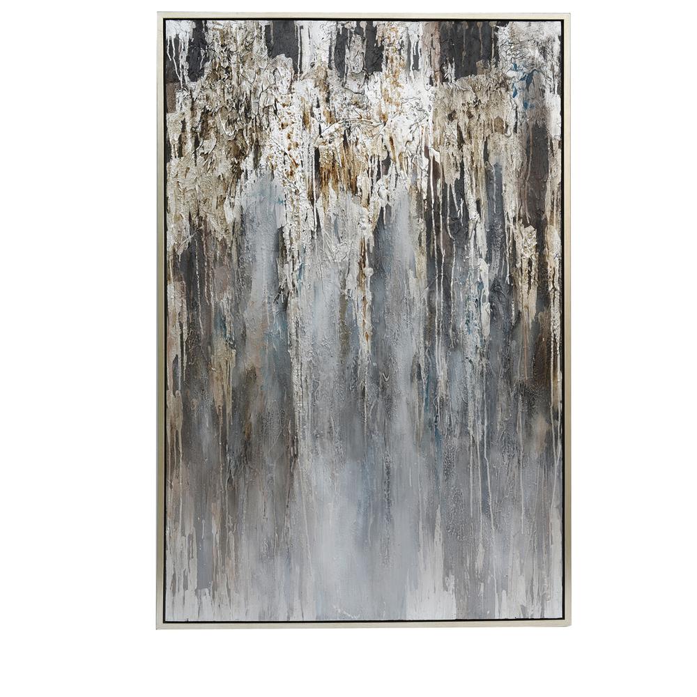 Crestview Collection CVBZWF061 Abstract Silver Painting Wall Décor. Picture 3