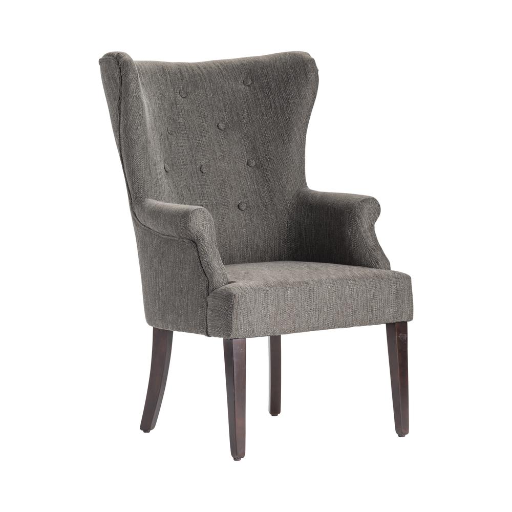 Crestview Collection CVFZR4503 Seville Medium Gray and Black Chair. Picture 2
