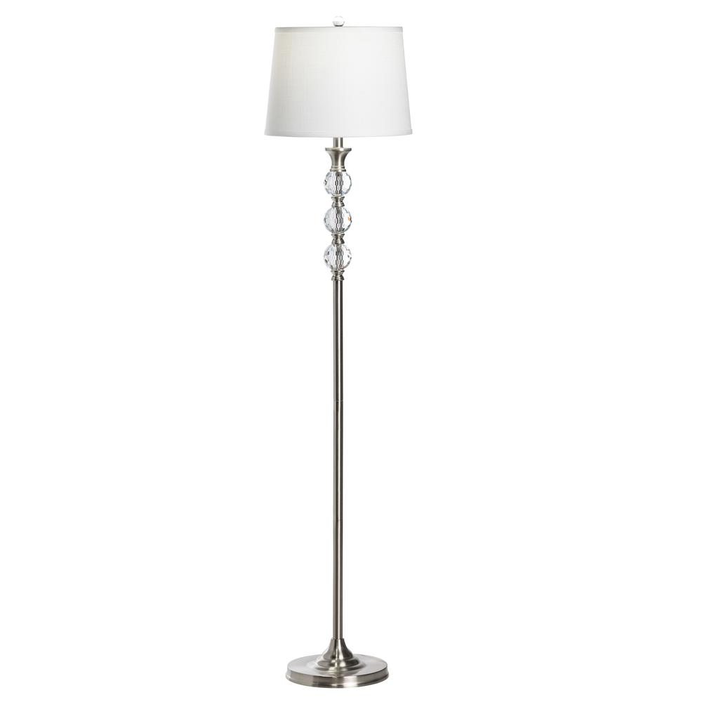 Crestview Collection Harper 62 Inch Metal Floor Lamp with Crystal Details. Picture 2