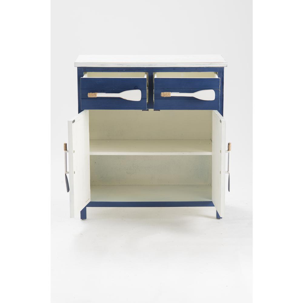 Crestview Collection Cape May Azure Blue and White Paddle Cabinet Furniture. Picture 4