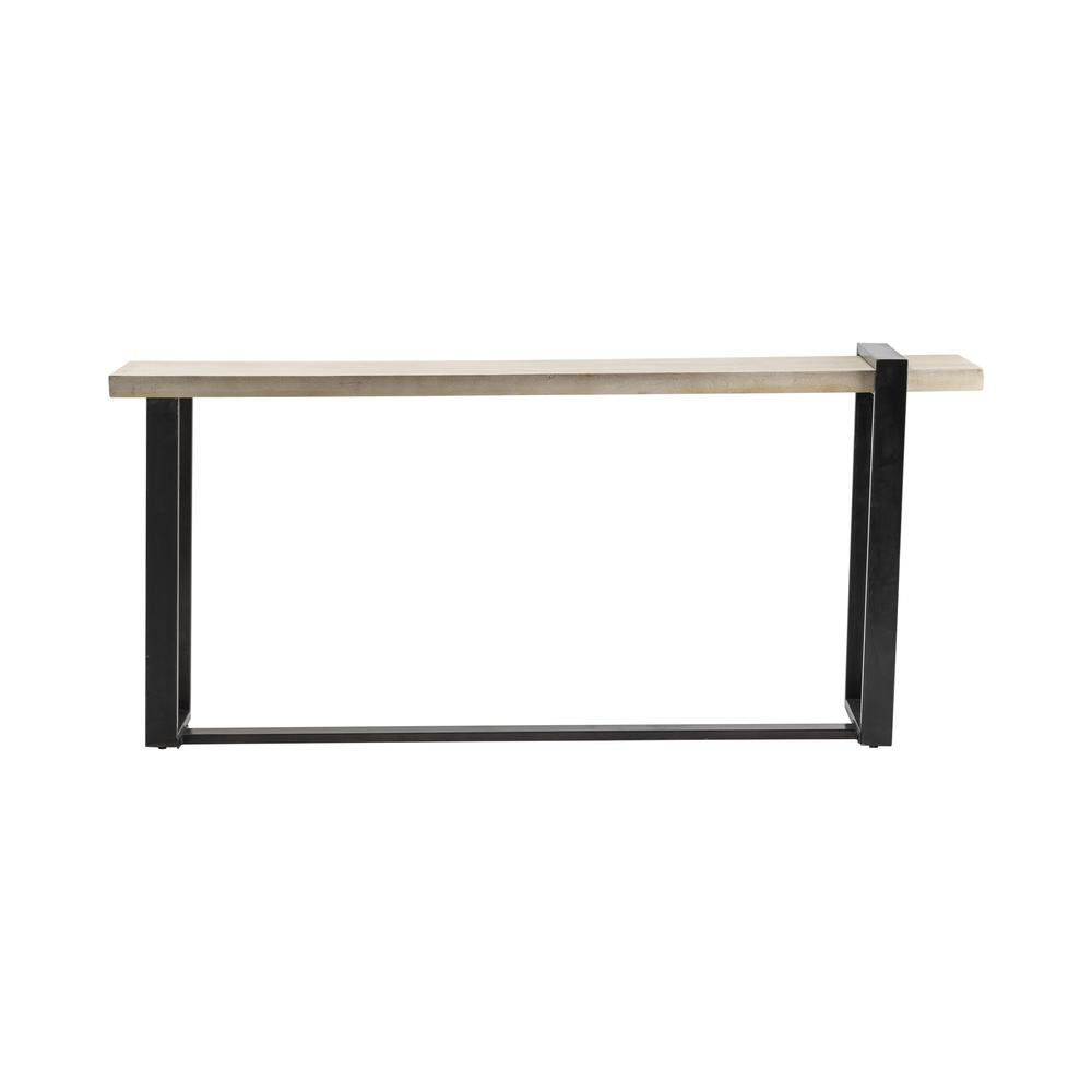Crestview Collection Matthews Metal and Wood Narrow Console Table Metal Black. Picture 1