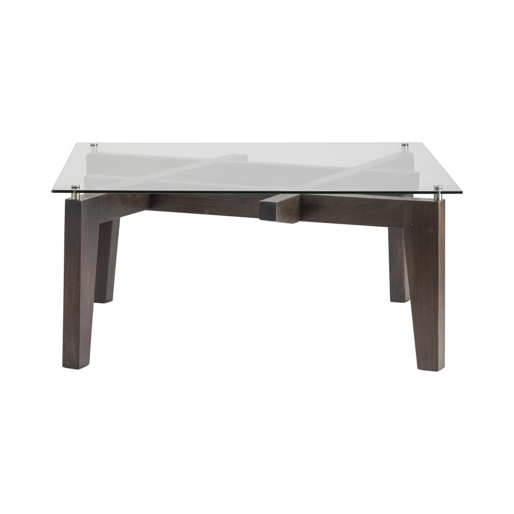 Crestview Collection Timberlake Square Cocktail Table Wood Brown. Picture 1