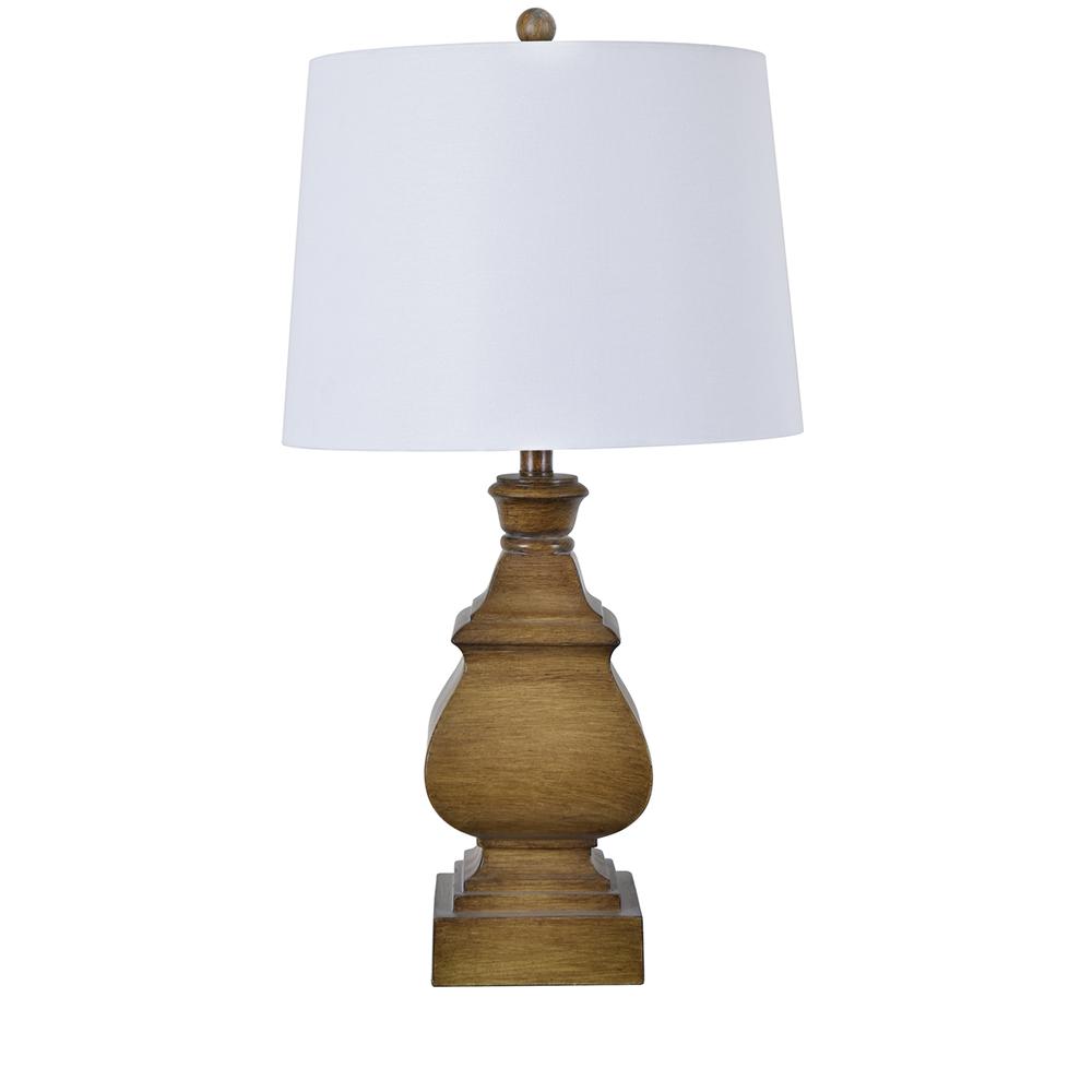 Crestview Collection Georgia 29.5" Brown Resin Wood Table Lamp. Picture 5