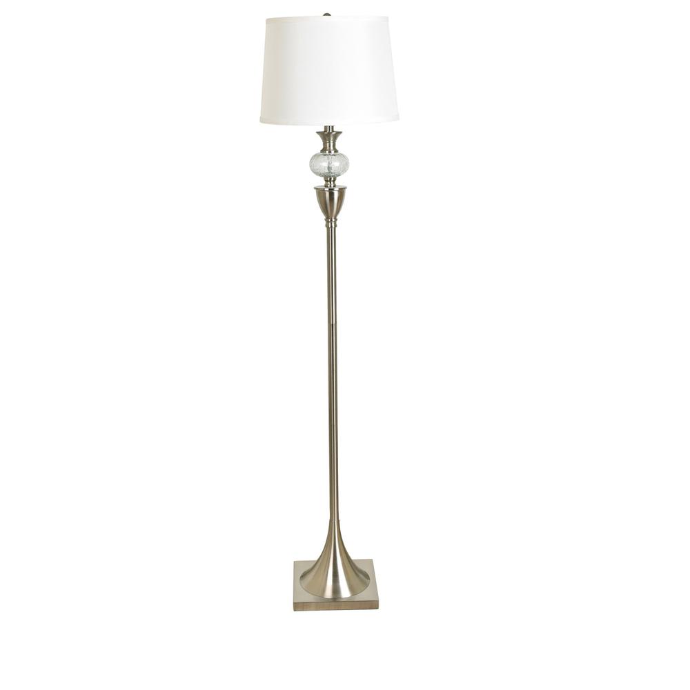 Crestview Collection Presley Classic Metal Floor Lamp with Crackled Glass Orb. Picture 1