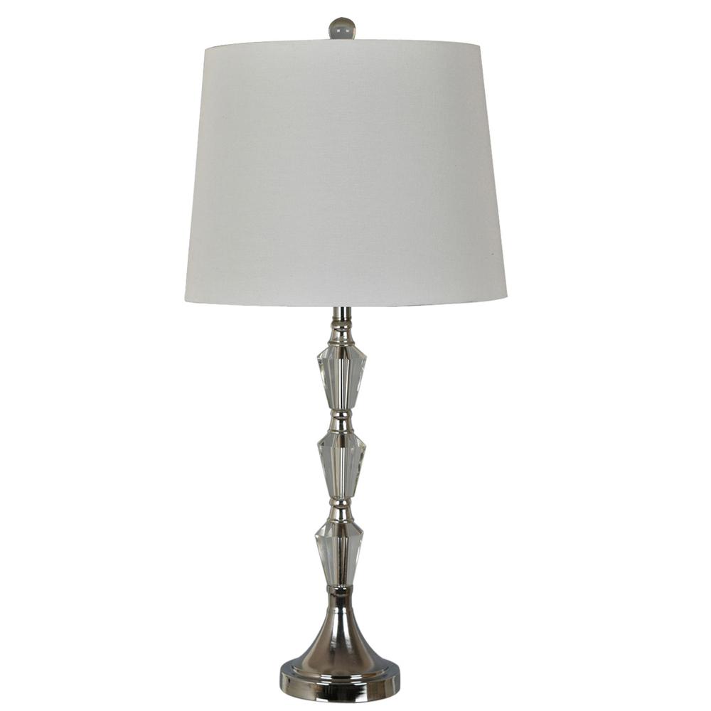 27.5" CRYSTAL LAMP W/ CHOME METAL BASE,1PC PK/1.93. The main picture.