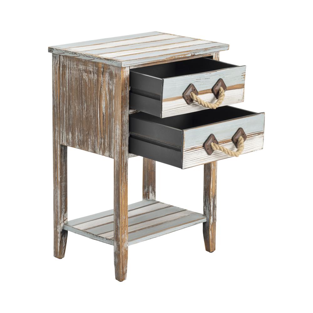 Crestview Collection Nantucket 2 Drawer Weathered Wood Accent Table. Picture 4