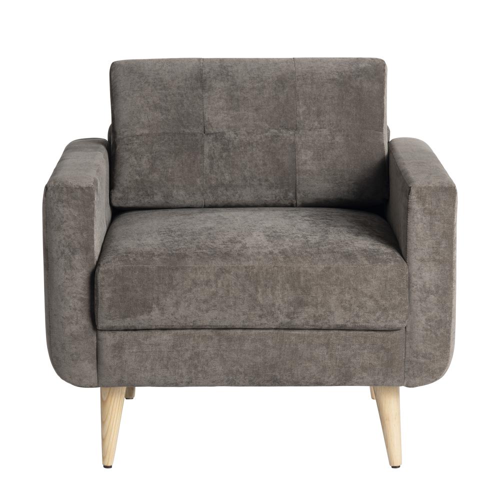 Evolution by Crestview Klaus Hudson Gris Fabric Armchair in Gray. Picture 1