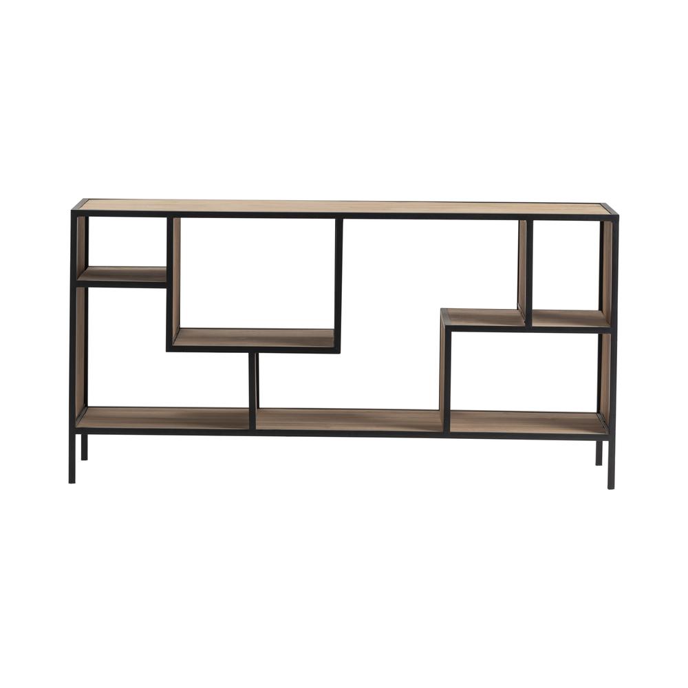 Crestview Collection Fleetwood Angled Metal and Wood Console Accessories. Picture 1