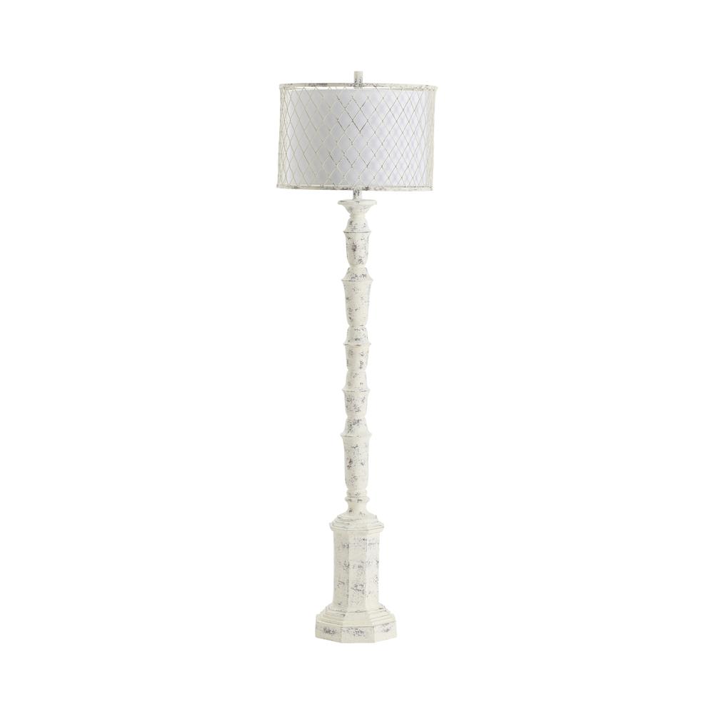 Crestview Collection CVAVP1472 para Floor Lamp Handfinished White Wash. Picture 1