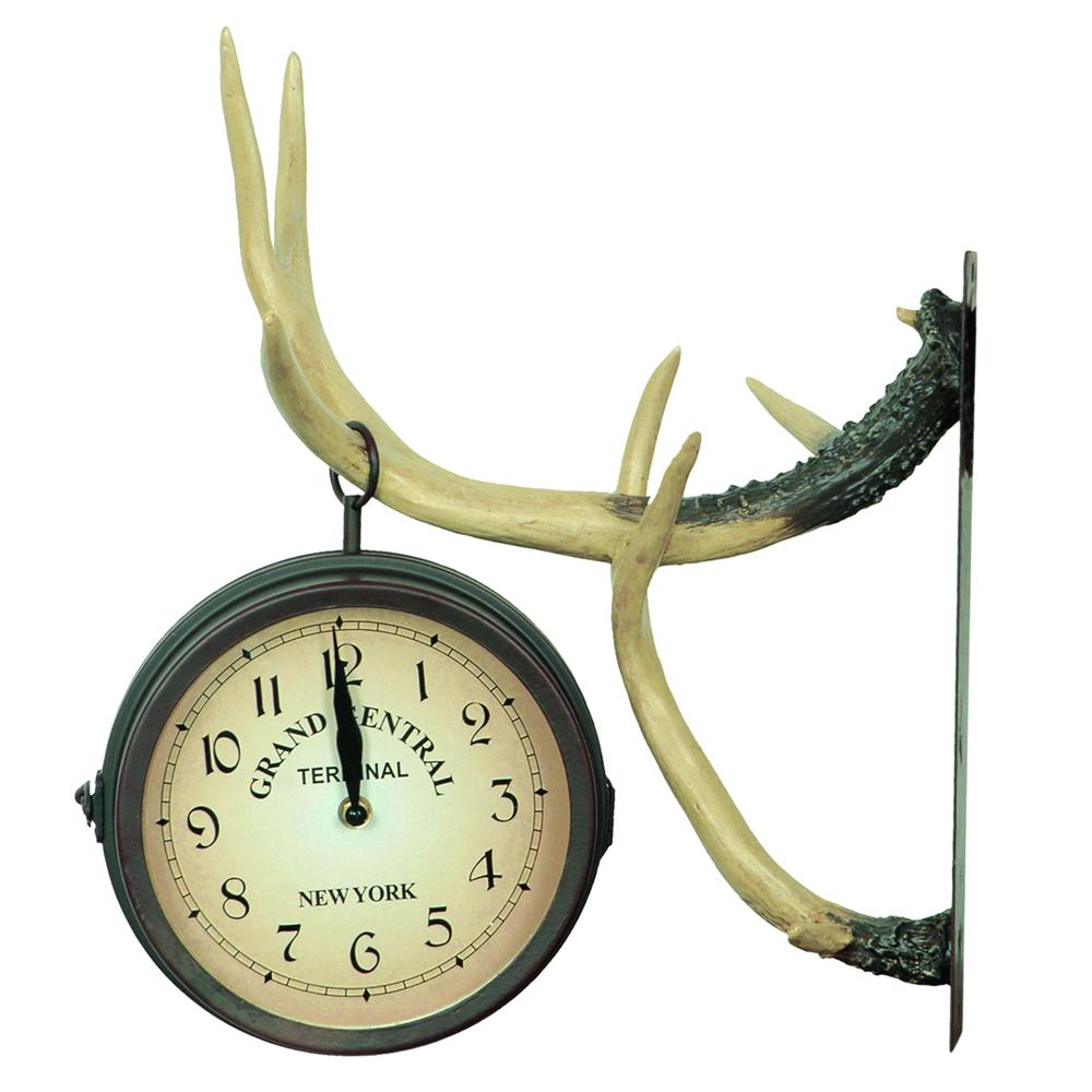 Crestview Collection Deer Park Clock Household Furniture, Brown. Picture 1