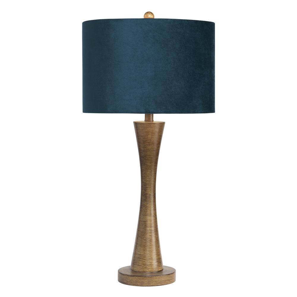 Crestview Collection Evolution Kuala Resin Table Lamp in Brown. Picture 1