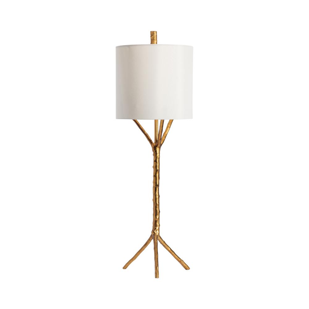 Crestview Collection Metal Tree Table Lamp Gold Iron 10x10x40 Modern Style. Picture 1