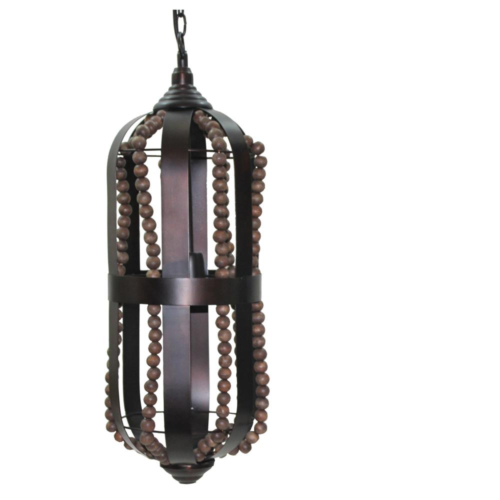 Crestview Collection CVPDN009 26" H Metal Pendant 1PCS UPS Pack/2.03' Lighting. Picture 3