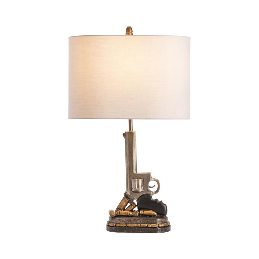 23.5"H Brown/Bronze Resin Table Lamp. The main picture.