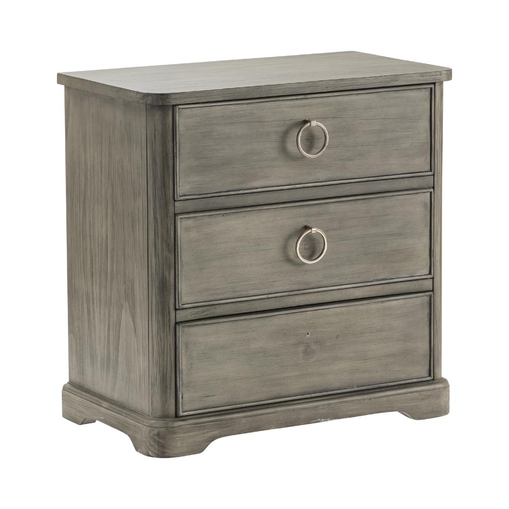 Newton 3 Drawer Chest Wood Gray. Picture 4