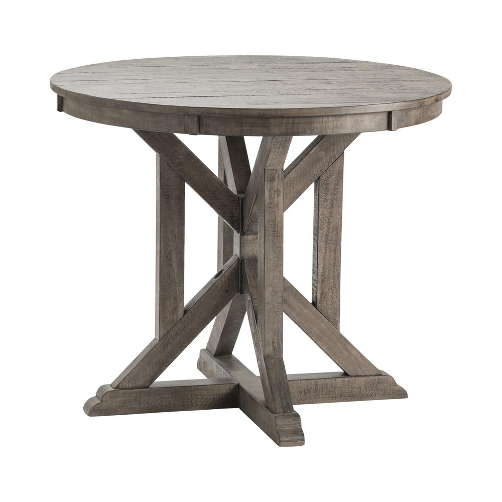 Pembroke Plantation Recycled Pine Distressed Grey Wood Base Accent Table. Picture 1