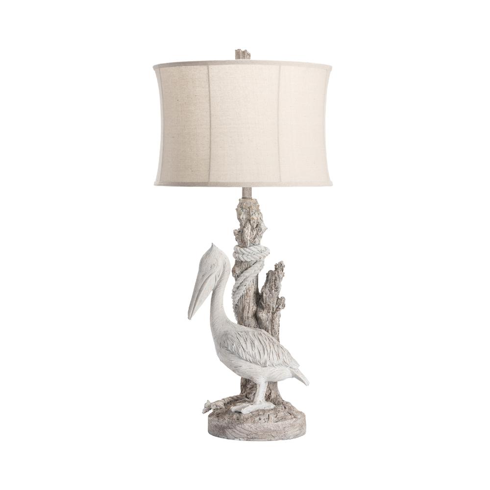 Crestview Collection CVAVP1025 Pelican Table Lamp Accessories, White. Picture 1