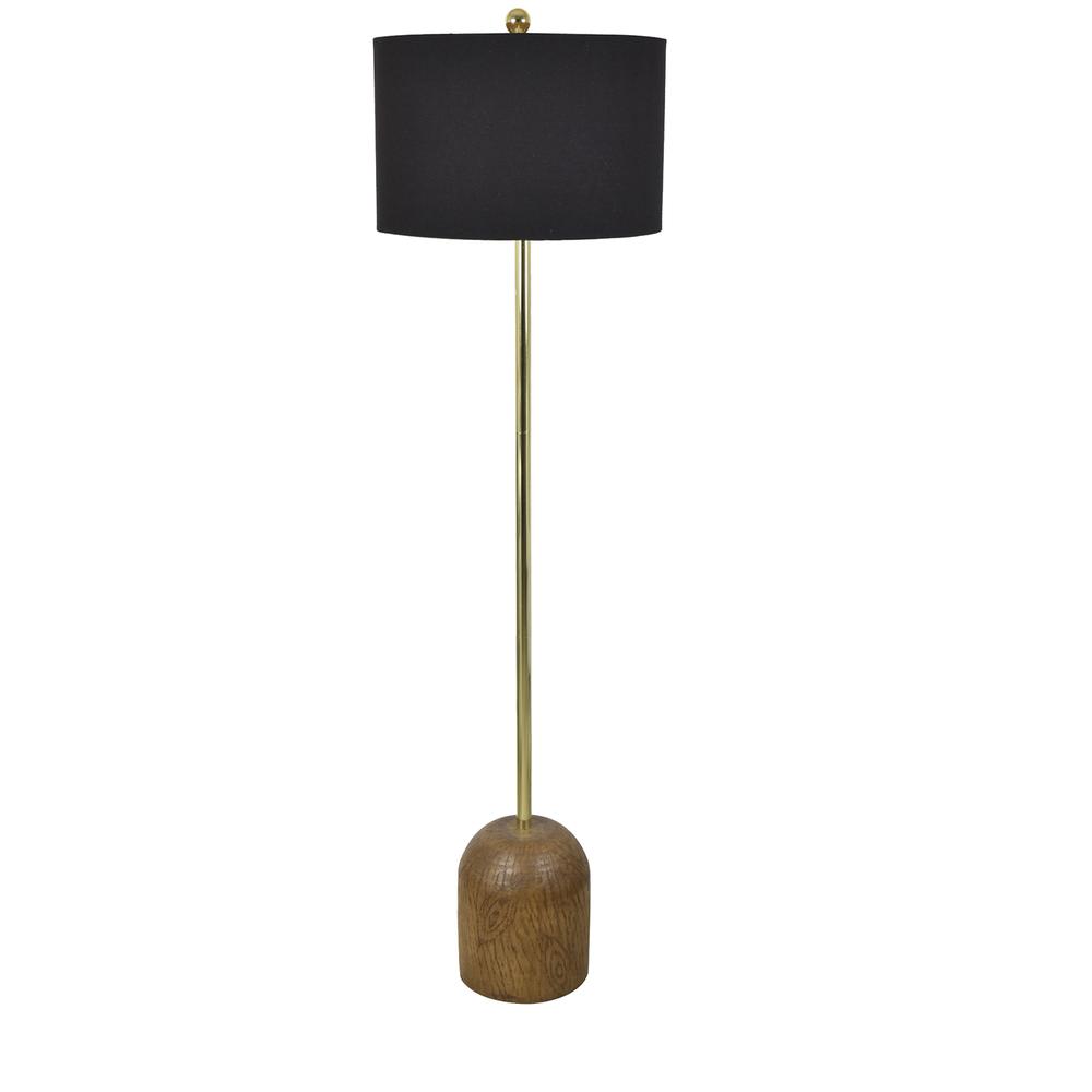 Reese Black and Wood Floor Lamp. Picture 2