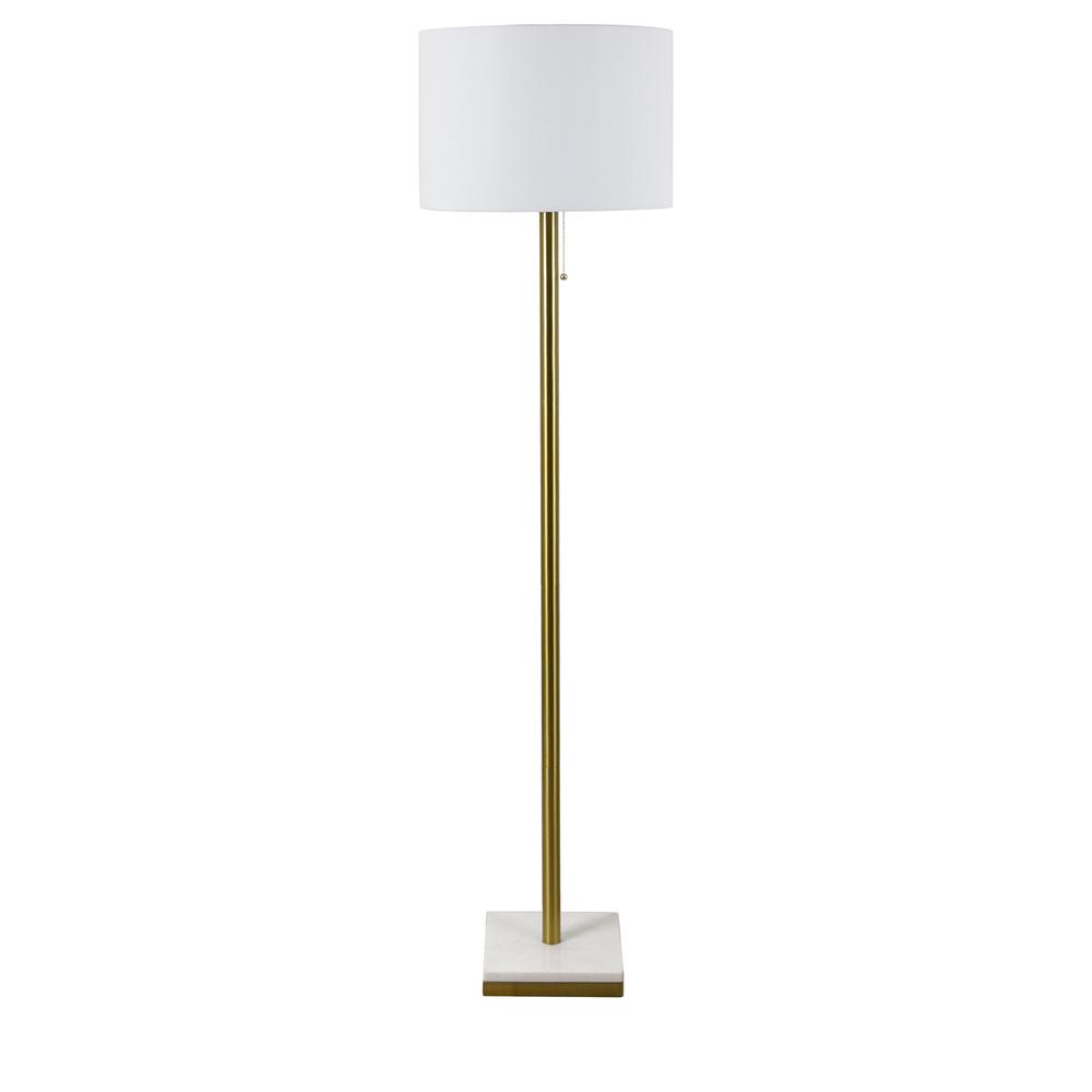 62" Metal Floor Lamp With Marble Base. The main picture.