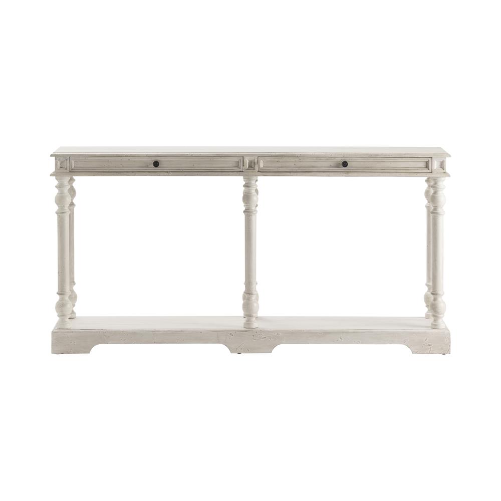 Crestview Collection Carrollton 2 Drawer Console Table Wood Cream. Picture 1