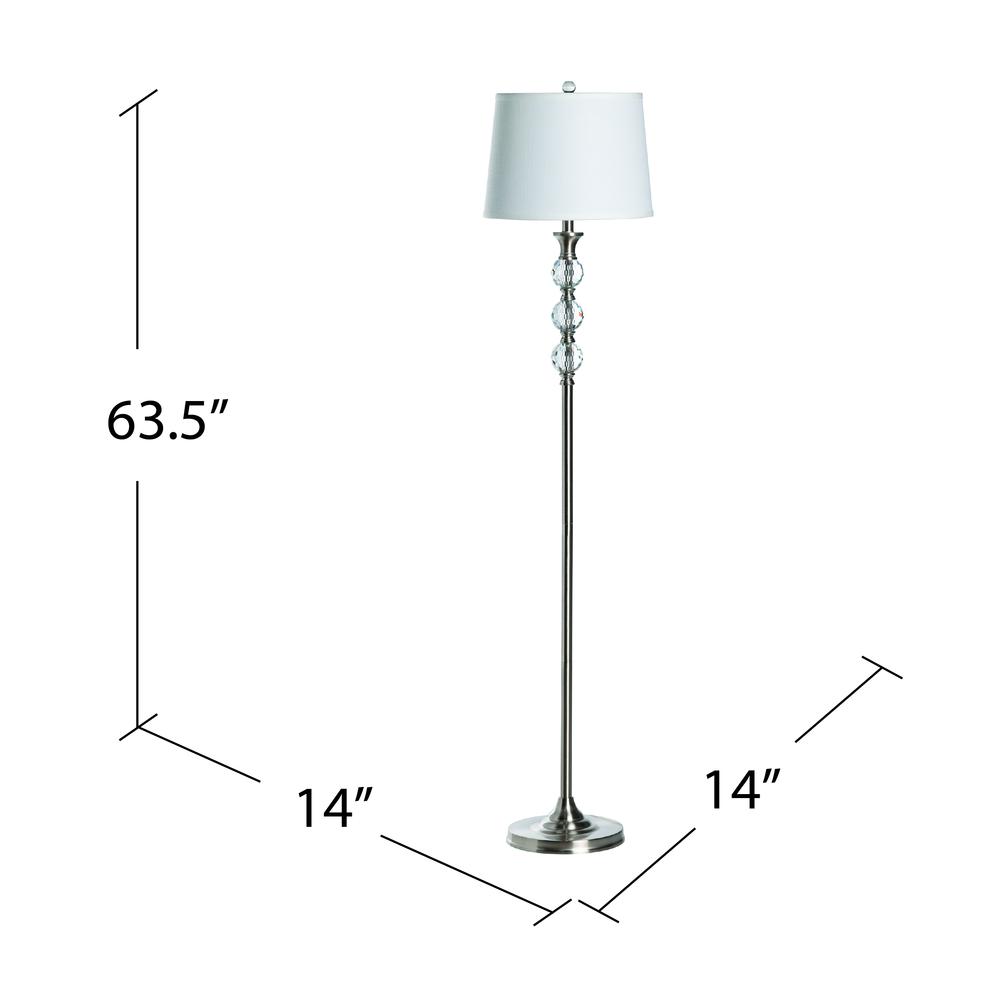 Crestview Collection Harper 62 Inch Metal Floor Lamp with Crystal Details. Picture 5