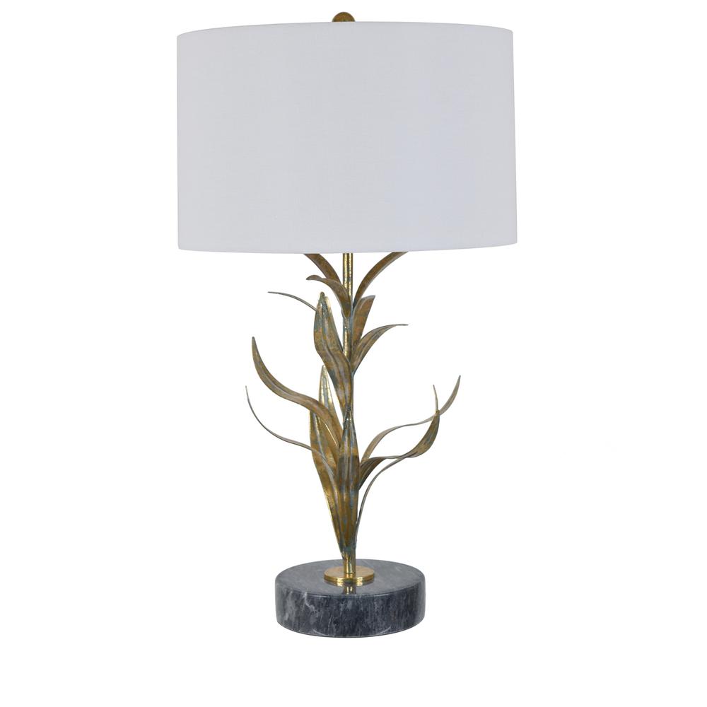 Crestview Collection Kendrick Free Form Leaves Table Lamp Metal Gold. Picture 2