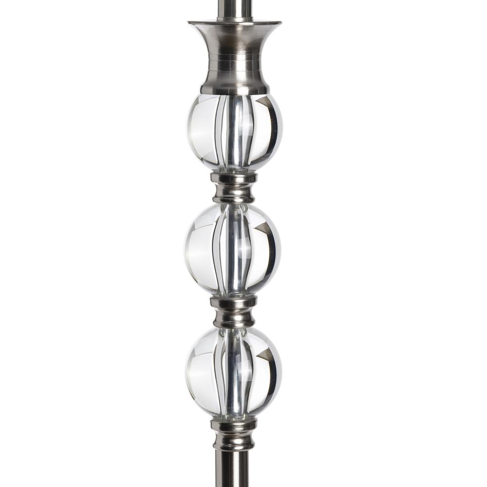 Crestview Collection Preston 61.5 Inch Metal Brushed Nickel Finish Floor Lamp. Picture 4