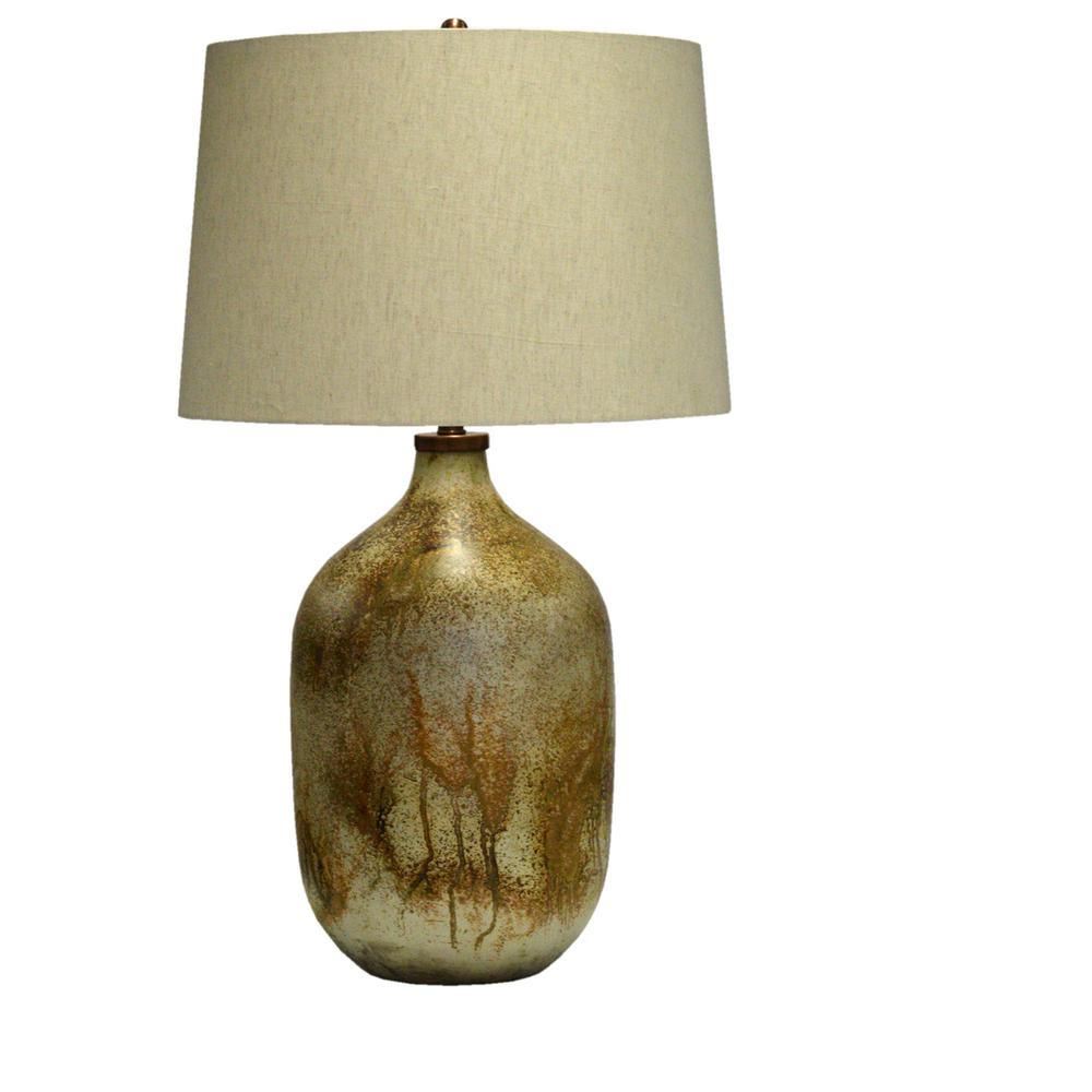Crestview Collection Chambers Bronze Hued Glass Table Lamp. Picture 2