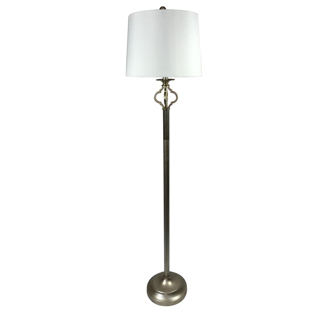 Crestview Collection Lexington 60 Inch Floor Lamp with Quatrefoil Detail. Picture 1