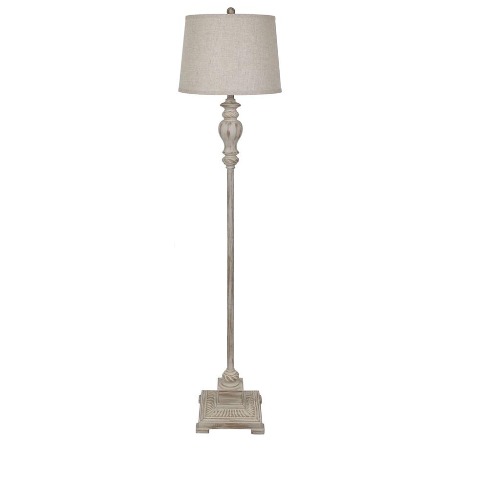 Crestview Collection Scottsdale 62.5 Inch  Resin Distressed Floor Lamp. Picture 1