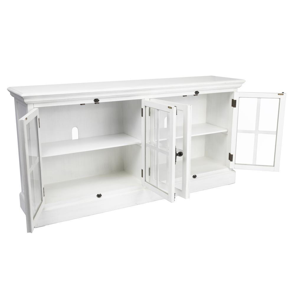Crestview Collection Coventry White Oak Finish 4 Door Media Console Furniture. Picture 4